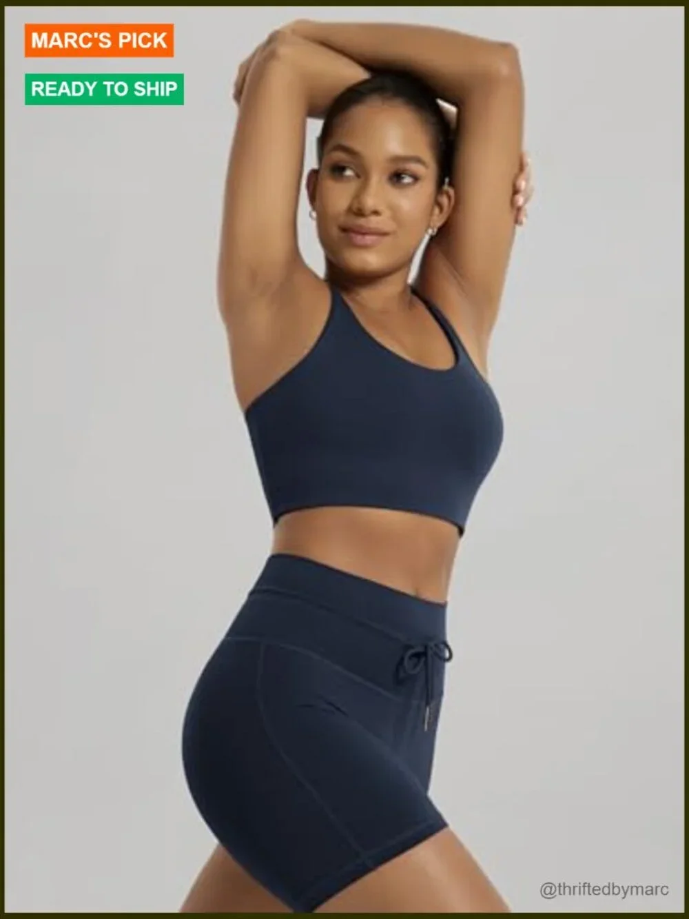 High Waist Drawstring Bike Shorts 5